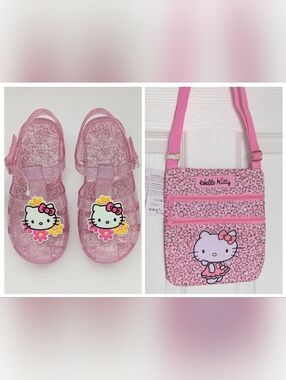 Hello Kitty Bundle - Jelly Shoes/Sandals & Crossbody/Shoulder Bag/Purse Set